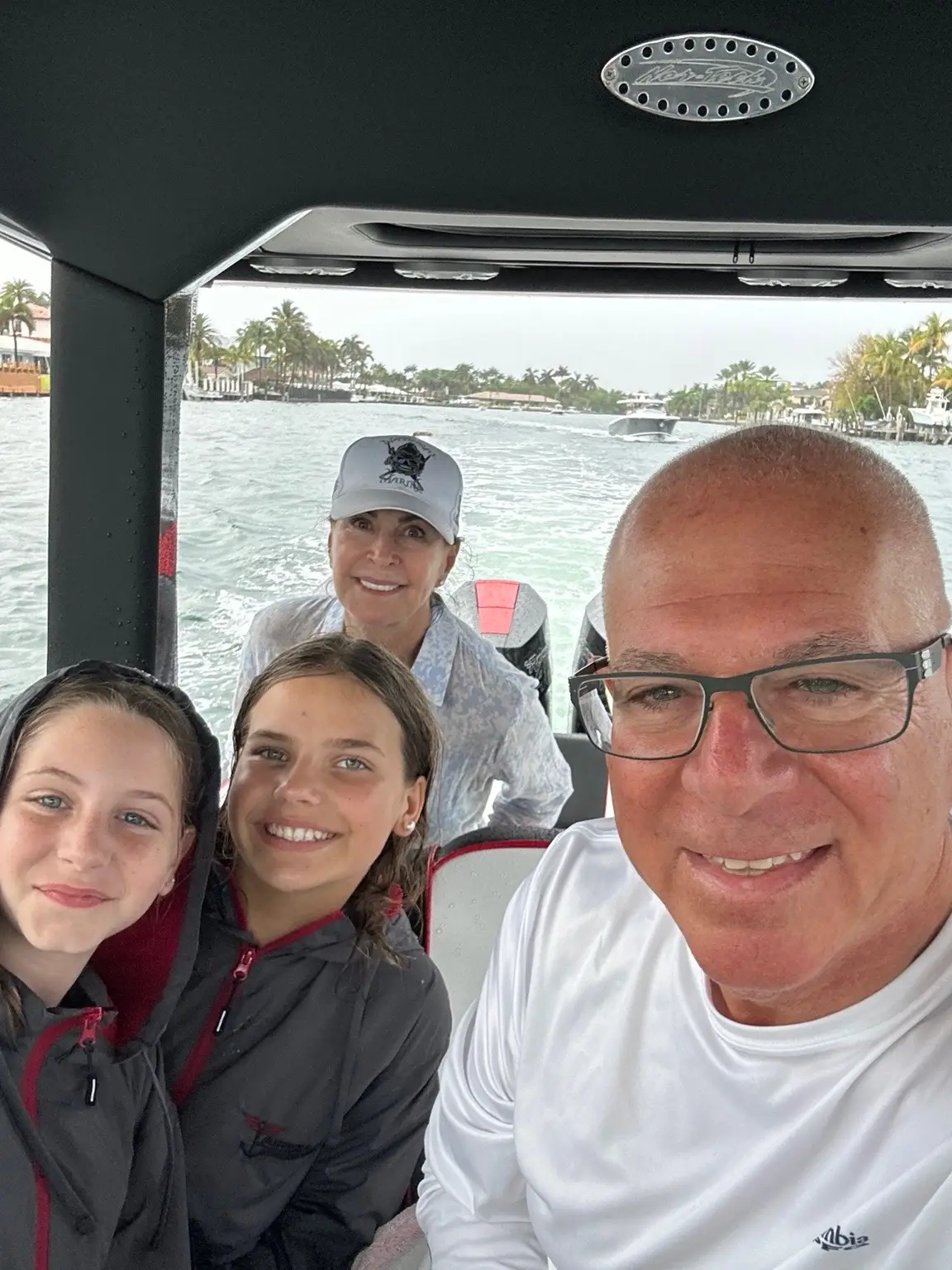 Joe Rizzo and his family enjoying a day on the water.