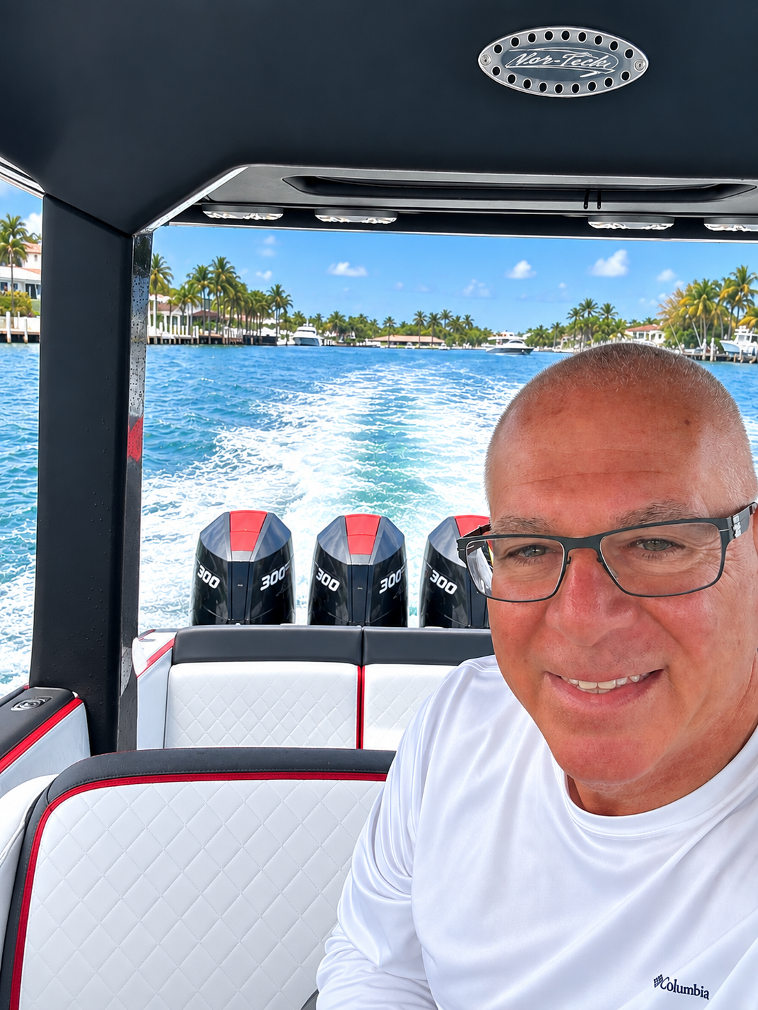 Joe Rizzo of AIRSEA II enjoying time on the water in South Florida.